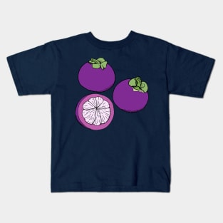 Purple mangosteen fruits Kids T-Shirt